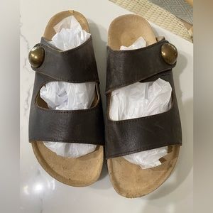 Anthropologie Brown Leather Sandals